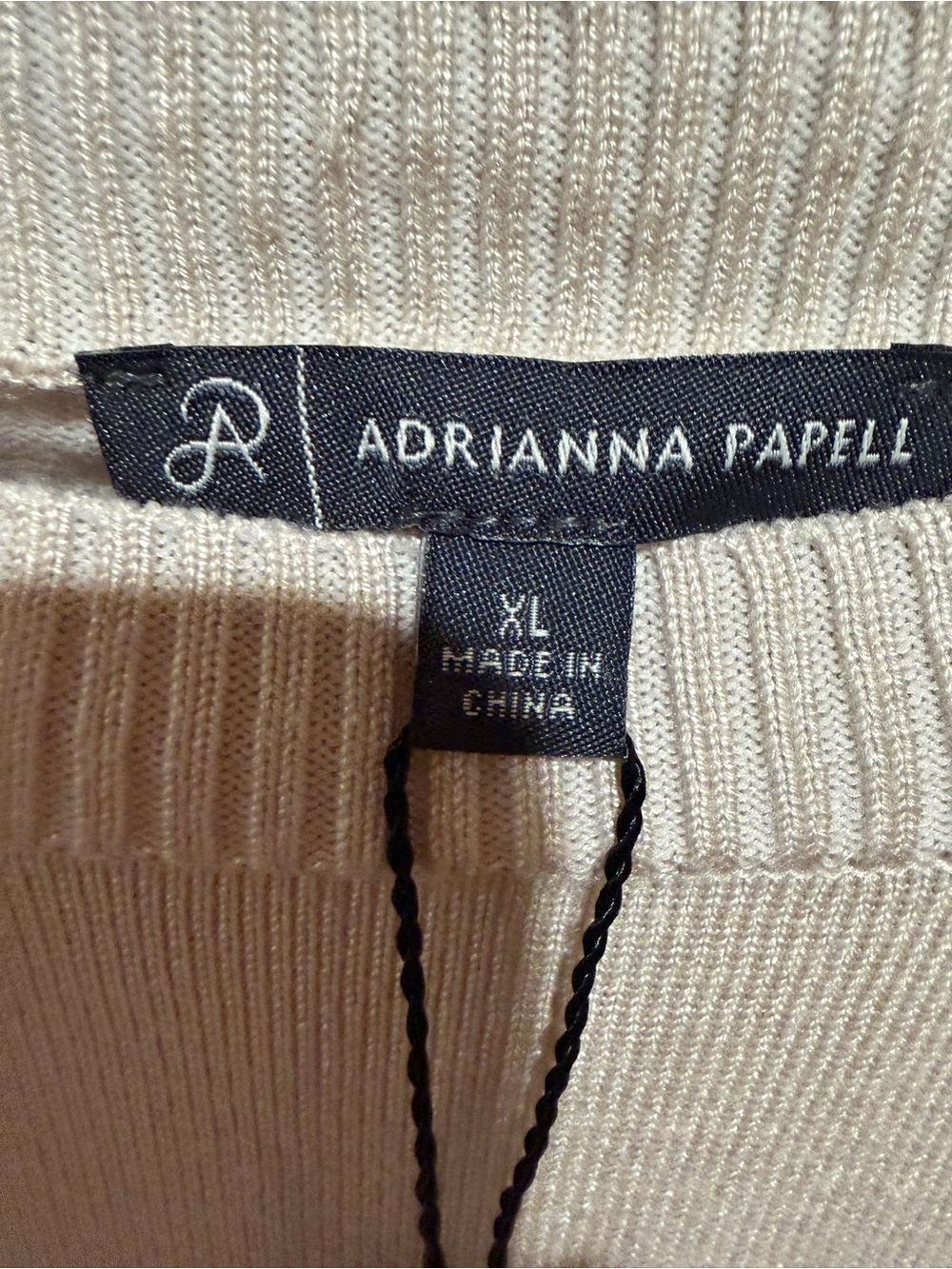 Adrianna Papell Light Cream Short-Sleeve Knit Top - Picture 4 of 6